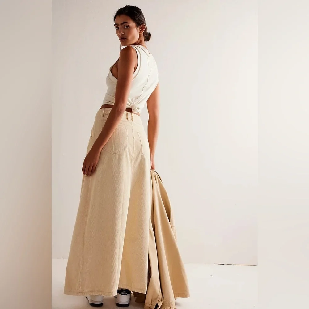 Free People Come As You Are Cord Maxi Skirt - Picture 10 of 11